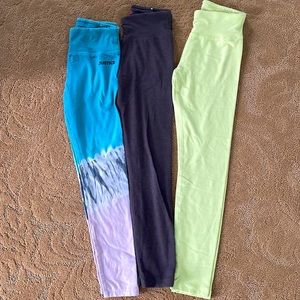 3 pair justice leggings size 10